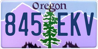 OR license plate 845EKV