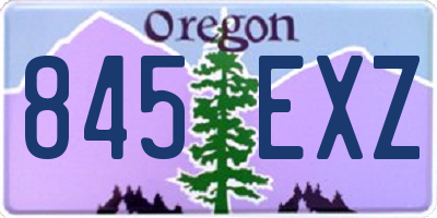 OR license plate 845EXZ