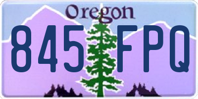 OR license plate 845FPQ