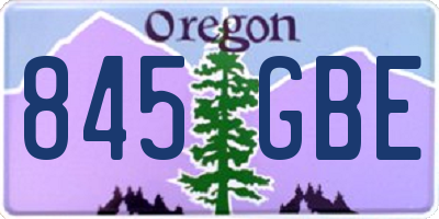 OR license plate 845GBE