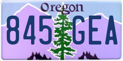 OR license plate 845GEA