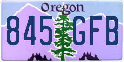 OR license plate 845GFB