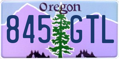 OR license plate 845GTL