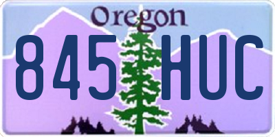 OR license plate 845HUC