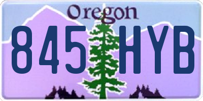 OR license plate 845HYB