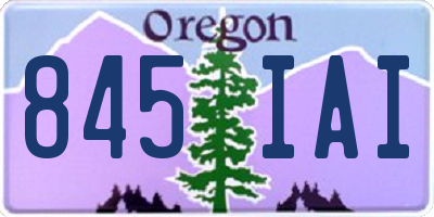 OR license plate 845IAI