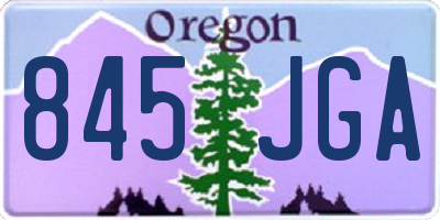 OR license plate 845JGA