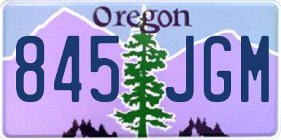 OR license plate 845JGM
