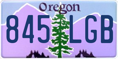 OR license plate 845LGB