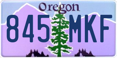 OR license plate 845MKF