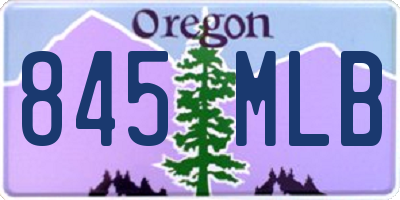 OR license plate 845MLB