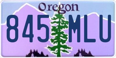 OR license plate 845MLU