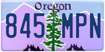 OR license plate 845MPN