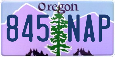 OR license plate 845NAP