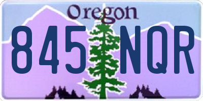 OR license plate 845NQR