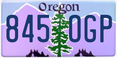 OR license plate 845OGP