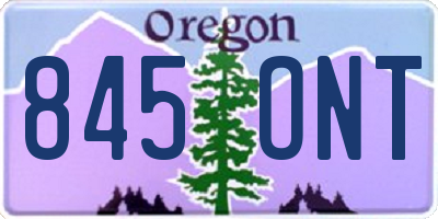 OR license plate 845ONT
