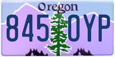 OR license plate 845OYP