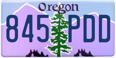 OR license plate 845PDD