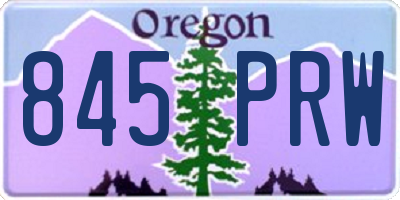 OR license plate 845PRW