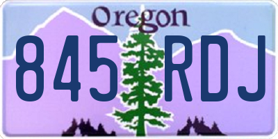 OR license plate 845RDJ