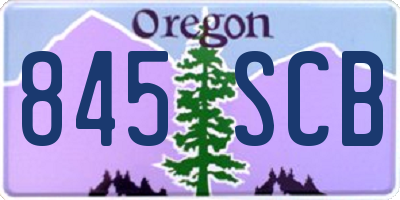 OR license plate 845SCB