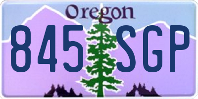 OR license plate 845SGP