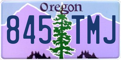 OR license plate 845TMJ