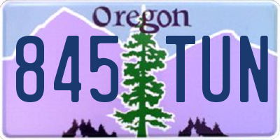 OR license plate 845TUN