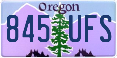 OR license plate 845UFS