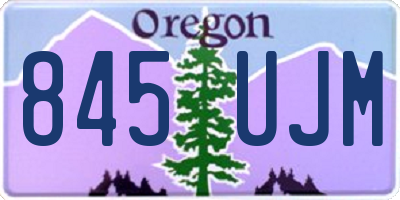 OR license plate 845UJM