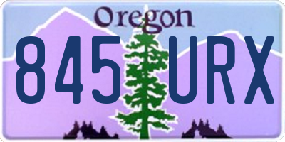 OR license plate 845URX