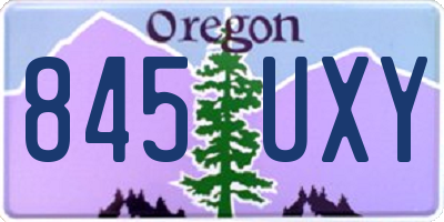OR license plate 845UXY