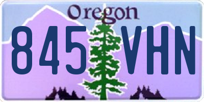 OR license plate 845VHN