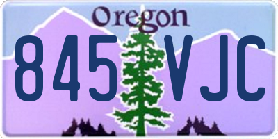 OR license plate 845VJC
