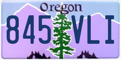 OR license plate 845VLI