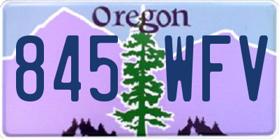 OR license plate 845WFV