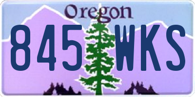 OR license plate 845WKS