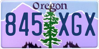 OR license plate 845XGX