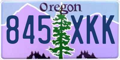 OR license plate 845XKK