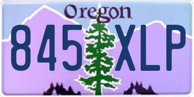 OR license plate 845XLP