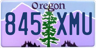 OR license plate 845XMU