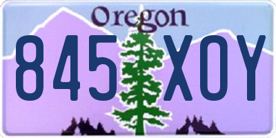 OR license plate 845XOY