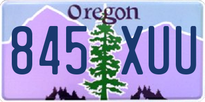 OR license plate 845XUU