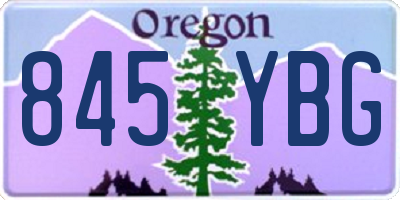 OR license plate 845YBG
