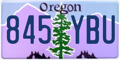 OR license plate 845YBU