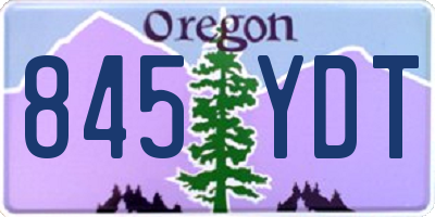 OR license plate 845YDT