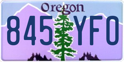 OR license plate 845YFO