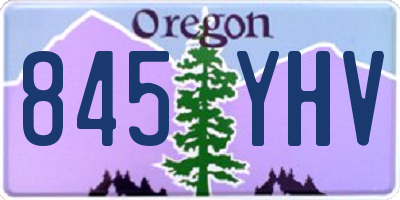 OR license plate 845YHV