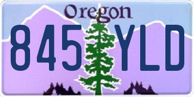 OR license plate 845YLD